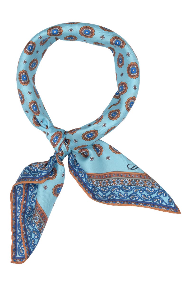 Elizabetta Orsini - Silk Neckerchief for Men, Alternate, color, Blue