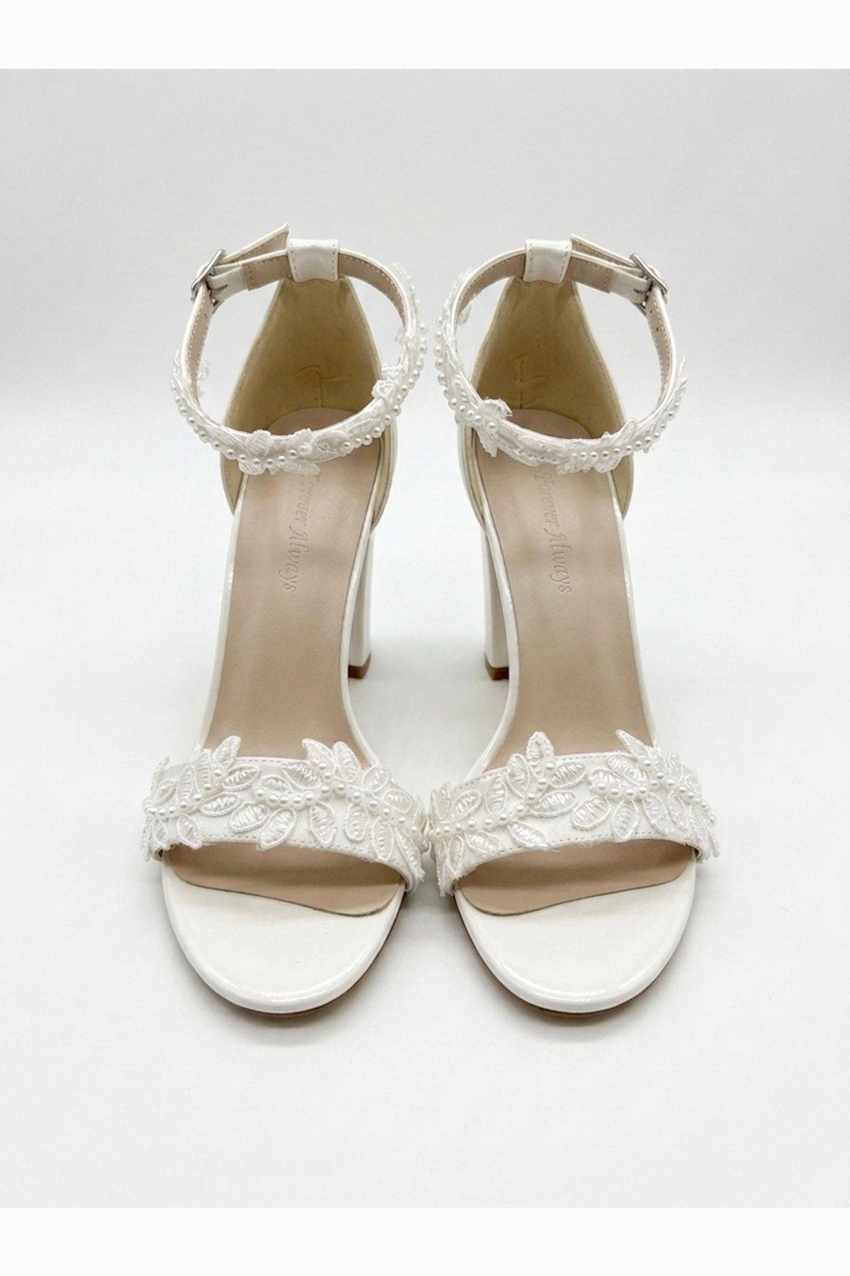 Lirielle Lace Wedding Heels, Alternate, color, Ivory