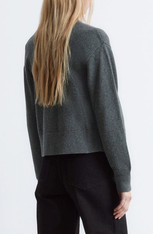 & Other Stories Crewneck Wool & Cotton Cardigan In Gray