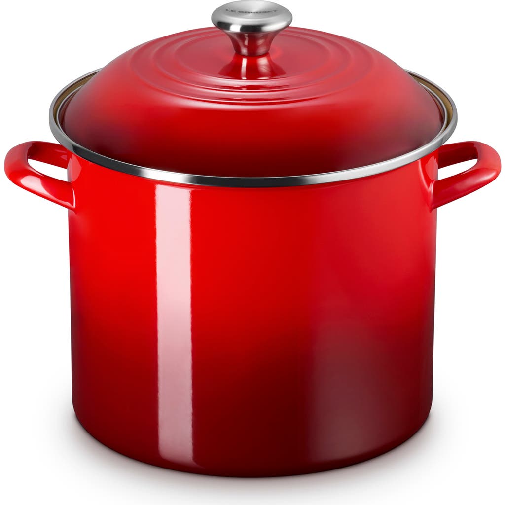 Le Creuset Enameled Stainless Steel Stockpot In Red