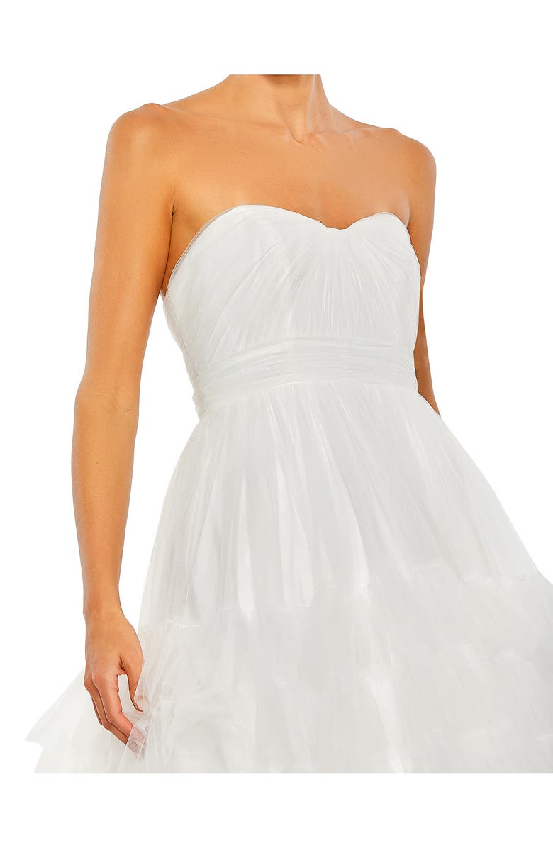 Mac Duggal Ruffle Strapless Tulle Ballgown, Alternate, color,