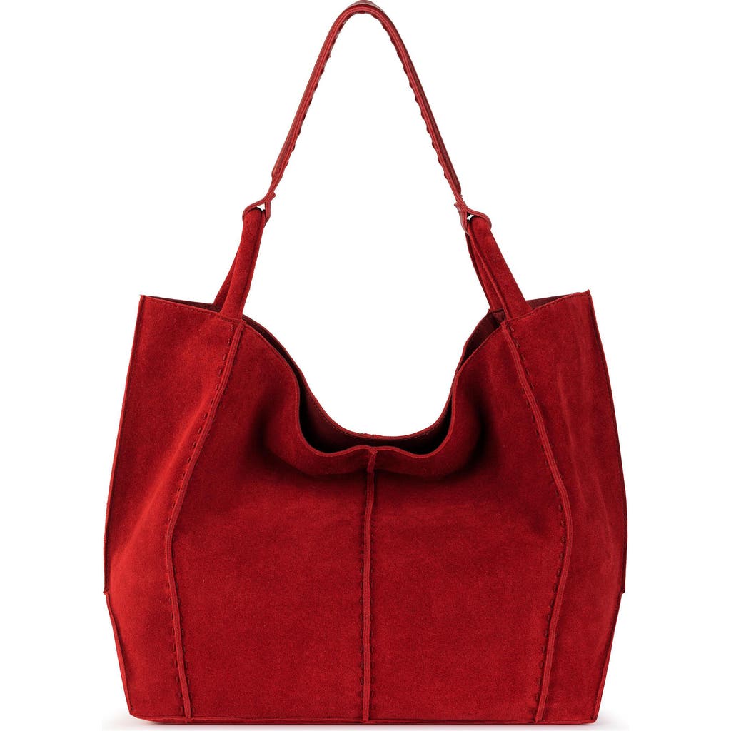 The Sak Los Feliz Large Tote Leather Bag In Red