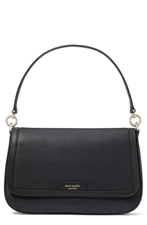 hudson pebble leather shoulder bag
