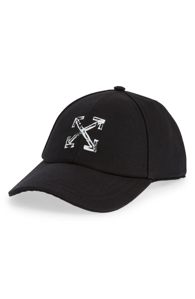 Off-White Arrows Cotton Baseball Cap, Main, color,