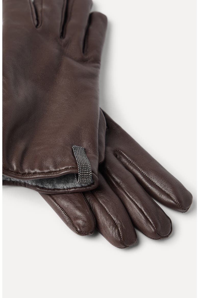 Nappa leather gloves, Alternate, color, Rust Brown