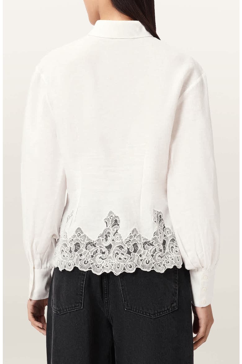 Carol Lace Shirt, Alternate, color, WHITE