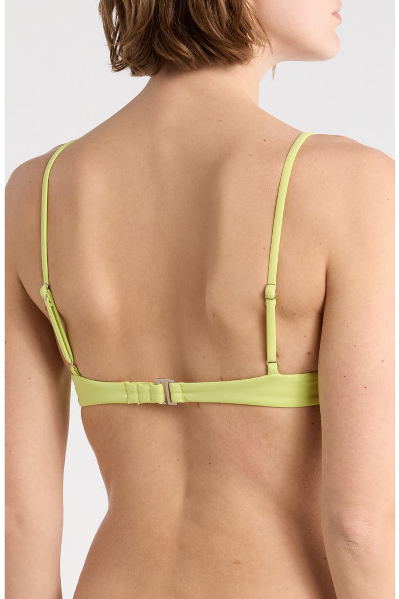 Simply Seamless Twist Front Bikini Top, Alternate, color, ISLAND GREEN
