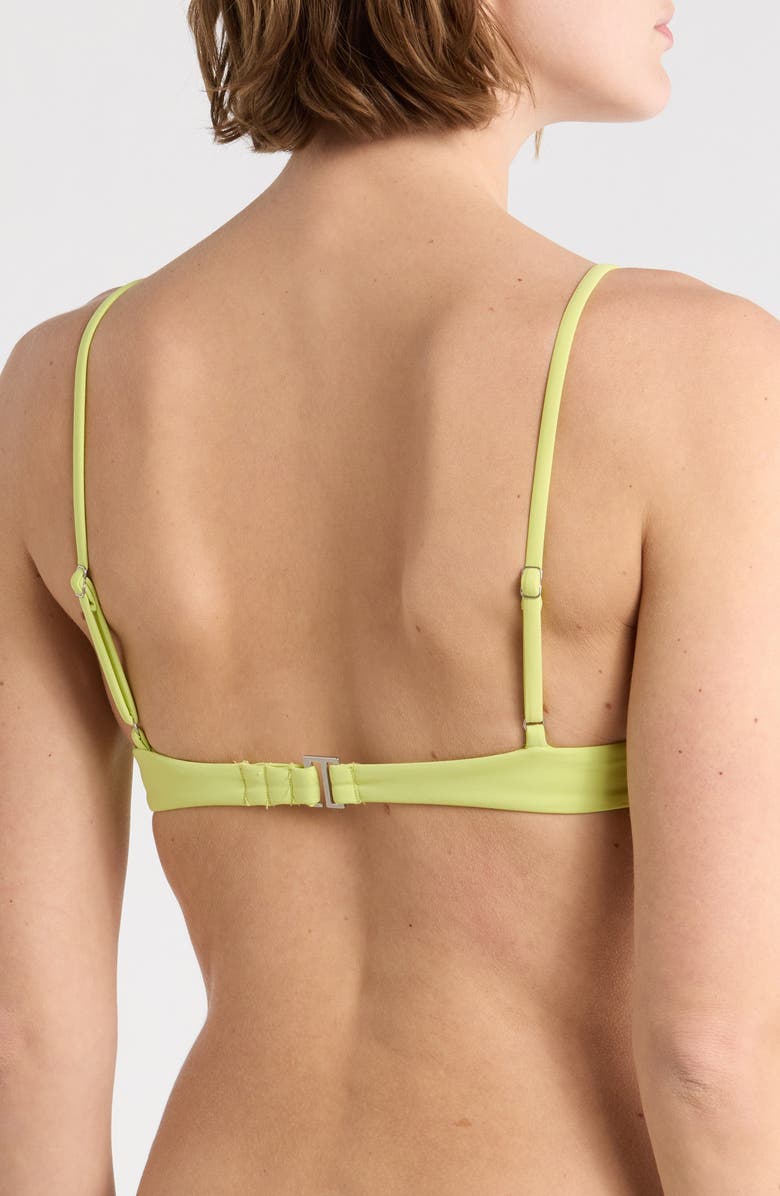 Volcom Simply Seamless Twist Front Bikini Top, Alternate, color, Island Green