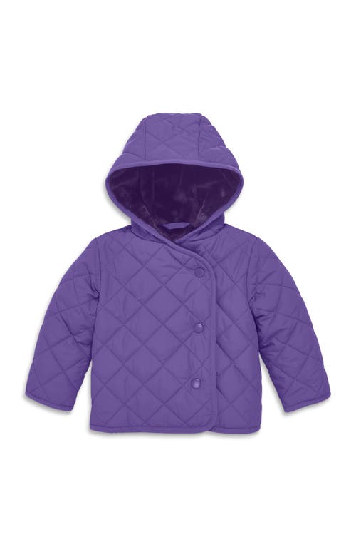 Primary Baby Quilted Fleece-lined Puffer Jacket In Violet