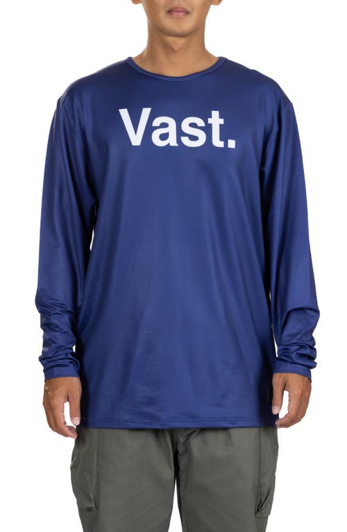 Vast Aqua Terra Team Long Sleeve Performance Graphic T-shirt In Navy