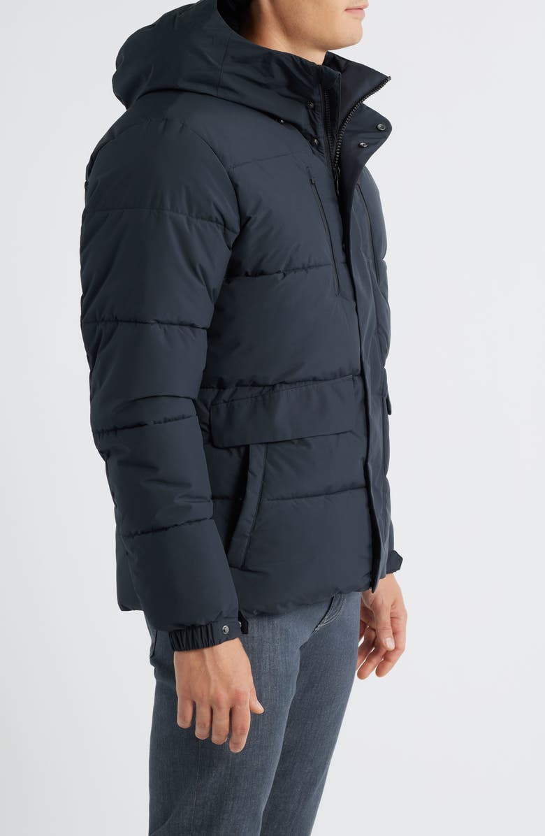 Save The Duck Alter Waterproof Hooded Puffer Jacket, Alternate, color, Blue Black