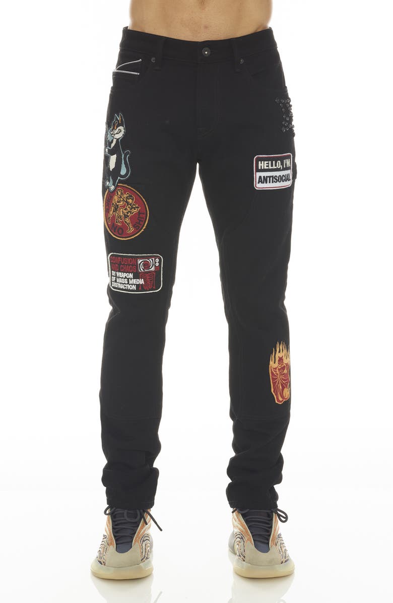 Cult of Individuality Rocker Slim Fit Jeans, Main, color, Black