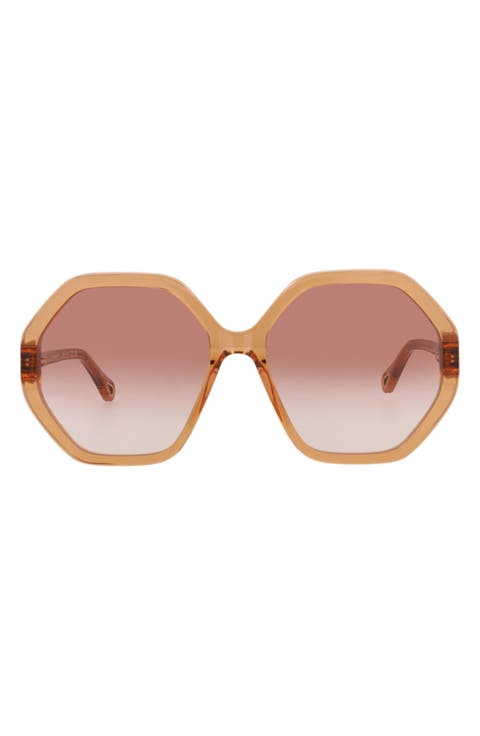 58mm Geometric Sunglasses