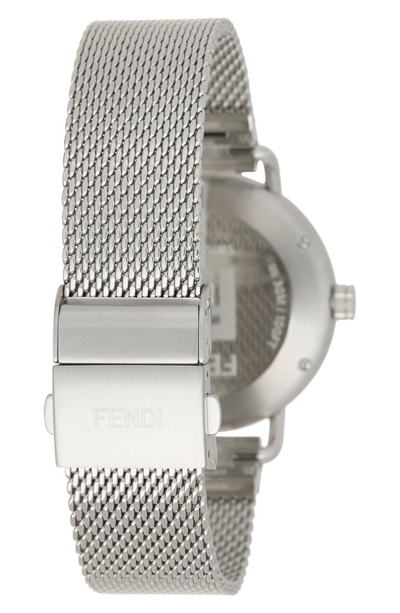 Fendi O'Lock Mesh Strap Watch, 42mm, Alternate, color, 