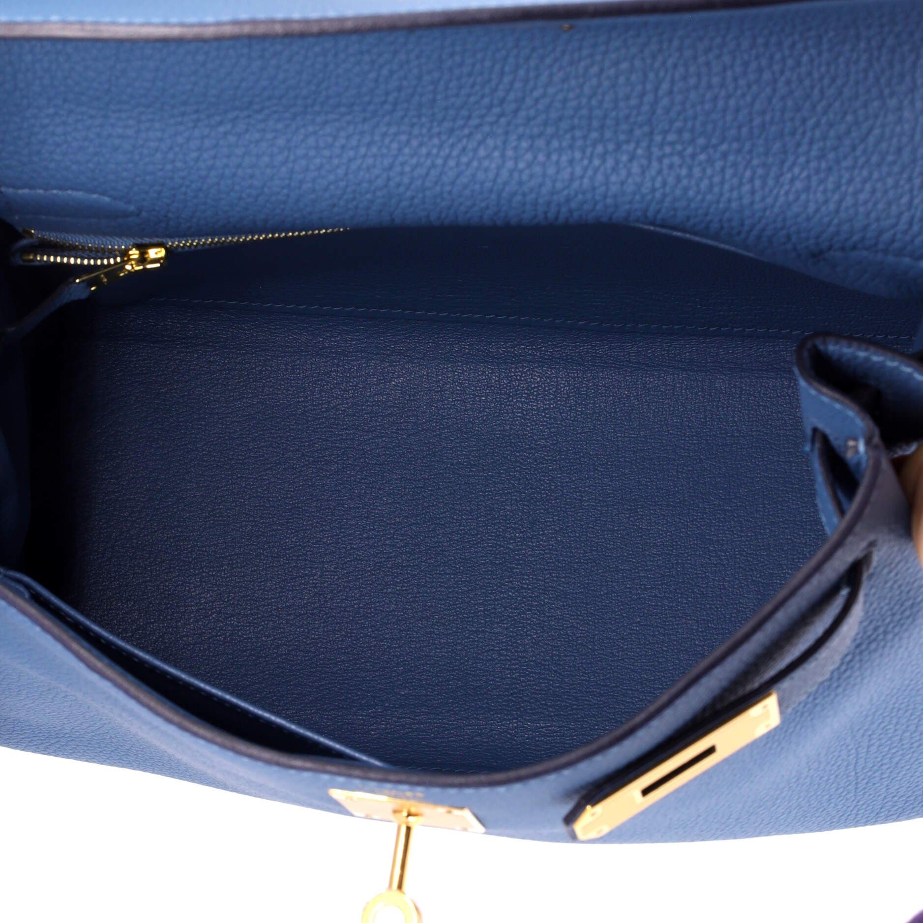 Kelly Handbag Blue Togo with Gold Hardware 28, Alternate, color, Blue