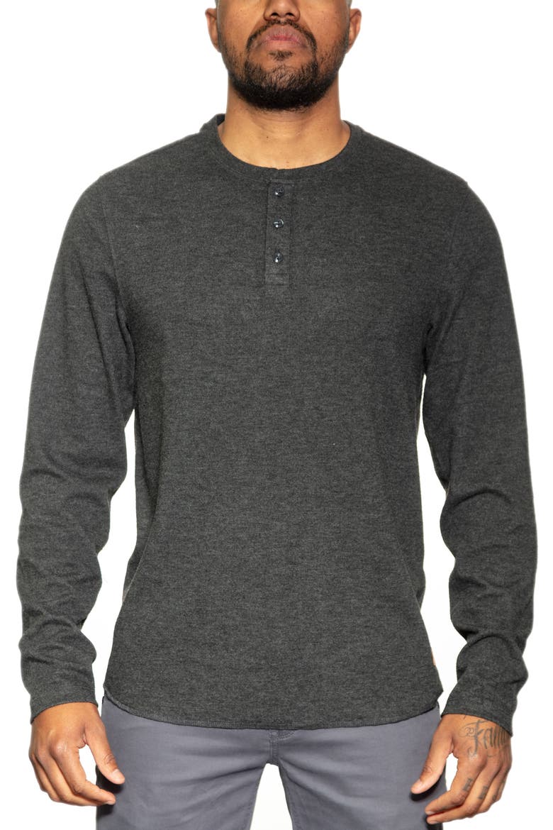 Andy Long Sleeve Henley Shirt, Main, color, CHARCOAL