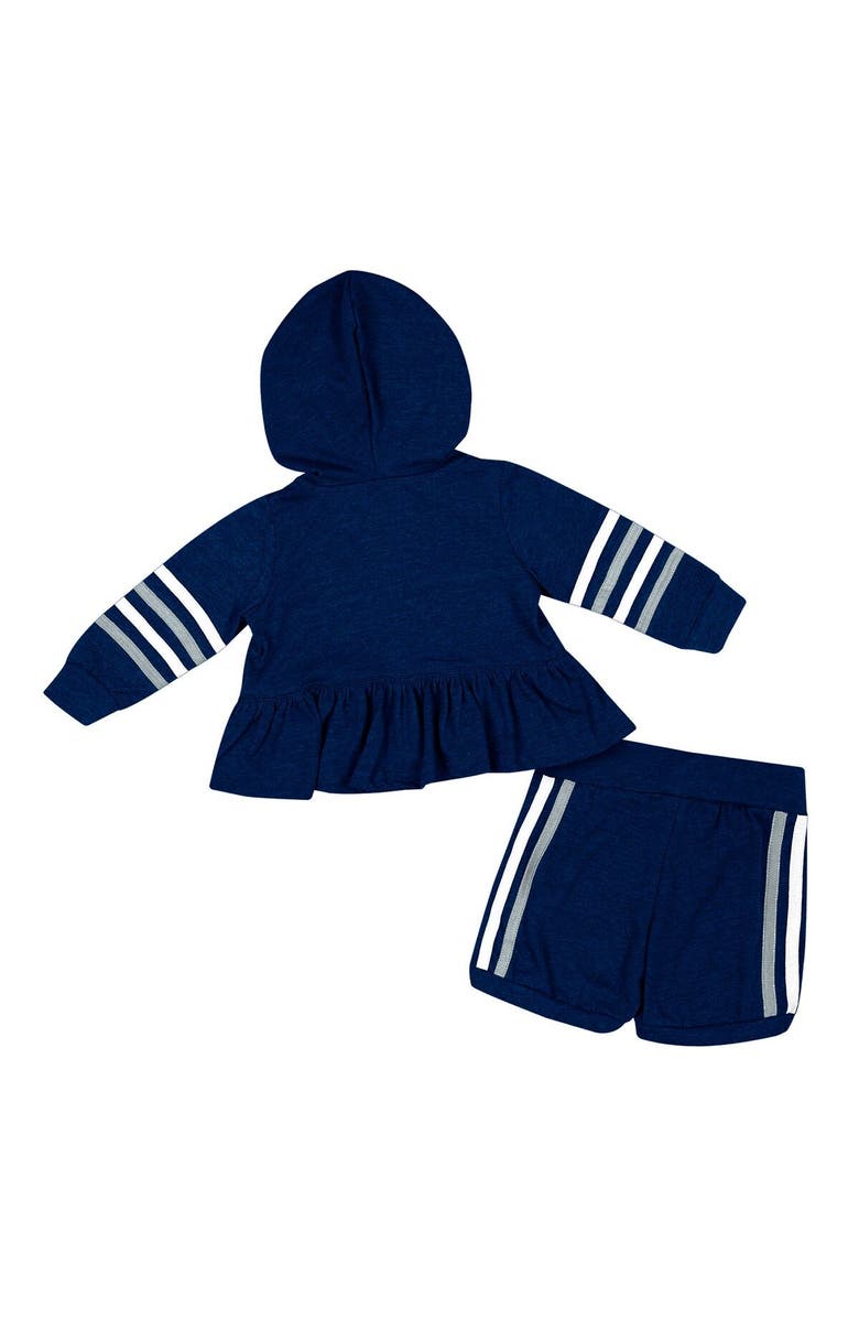COLOSSEUM Girls Infant Colosseum Navy Penn State Nittany Lions Spoonful Full-Zip Hoodie & Shorts Set, Alternate, color, 