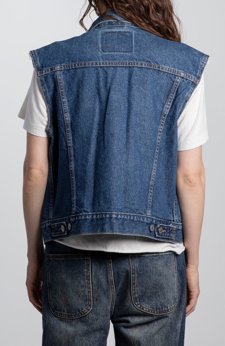 Elwood Vintage Levi's Denim Vest, Alternate, color, Medium Blue