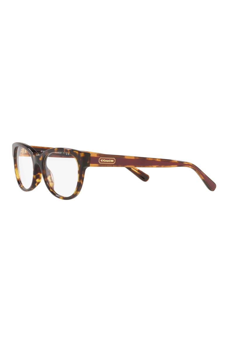52mm Pillow Optical Glasses, Alternate, color, DARK TORTOISE