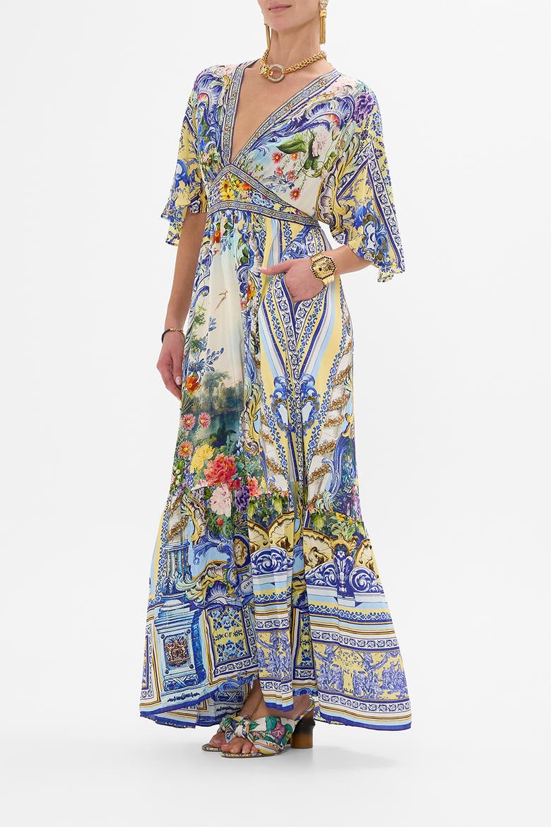 Waisted Dress With Hem Ruffle Wall To Wall Wonders, Alternate, color, Wall To Wall Wonders