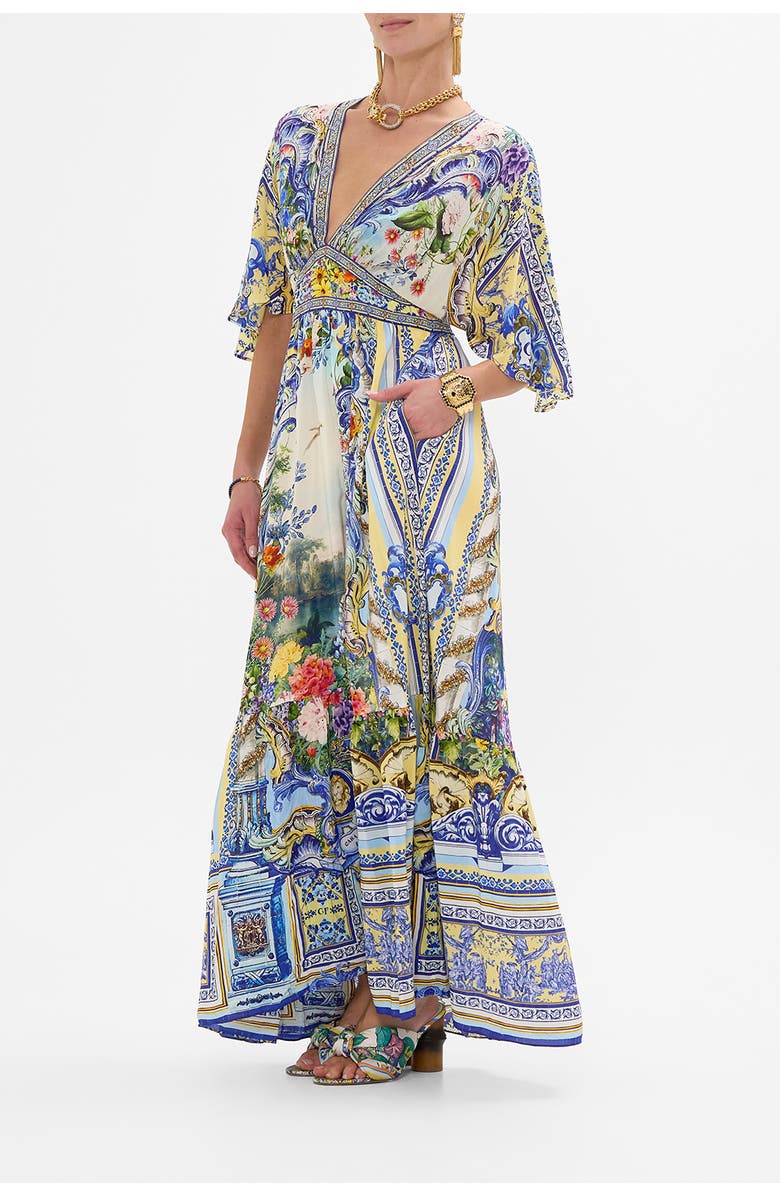 Camilla Waisted Dress With Hem Ruffle Wall To Wall Wonders, Alternate, color, 