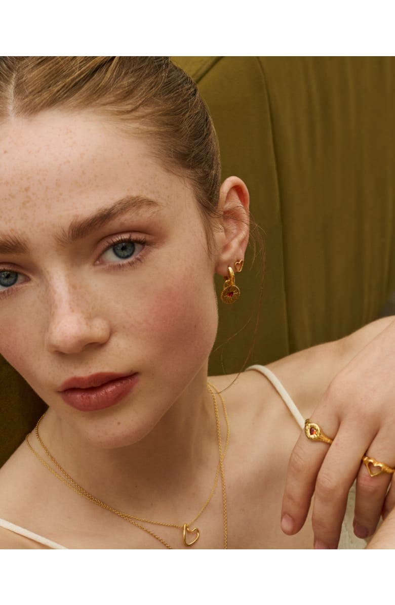 Ottoman Hands Garnet Heart Ring, Alternate, color, Gold