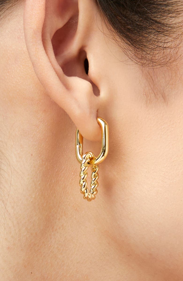 Ana Luisa Ash Double Hoop Earrings, Alternate, color, Gold