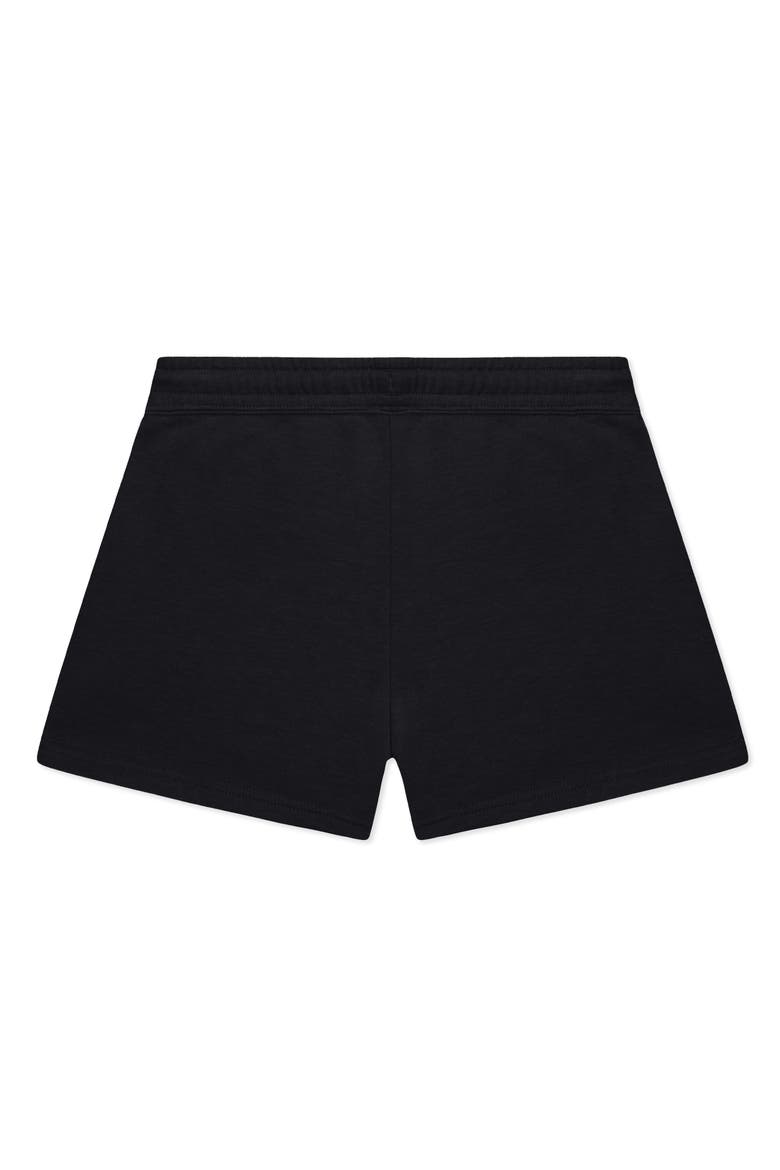 Womens Ghost Midweight Washed Fleece Shorts, Alternate, color, Black
