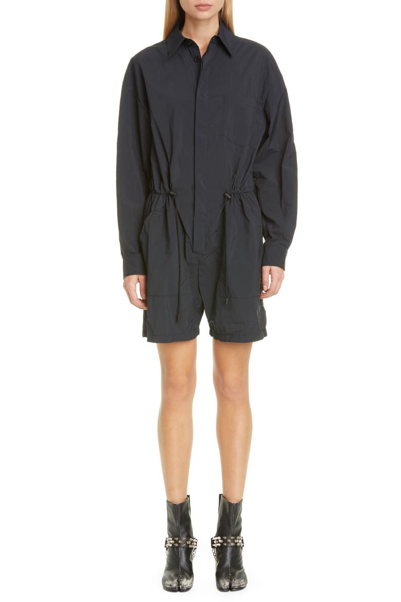 Recycled Nylon Jumpsuit, Main, color, BLACK