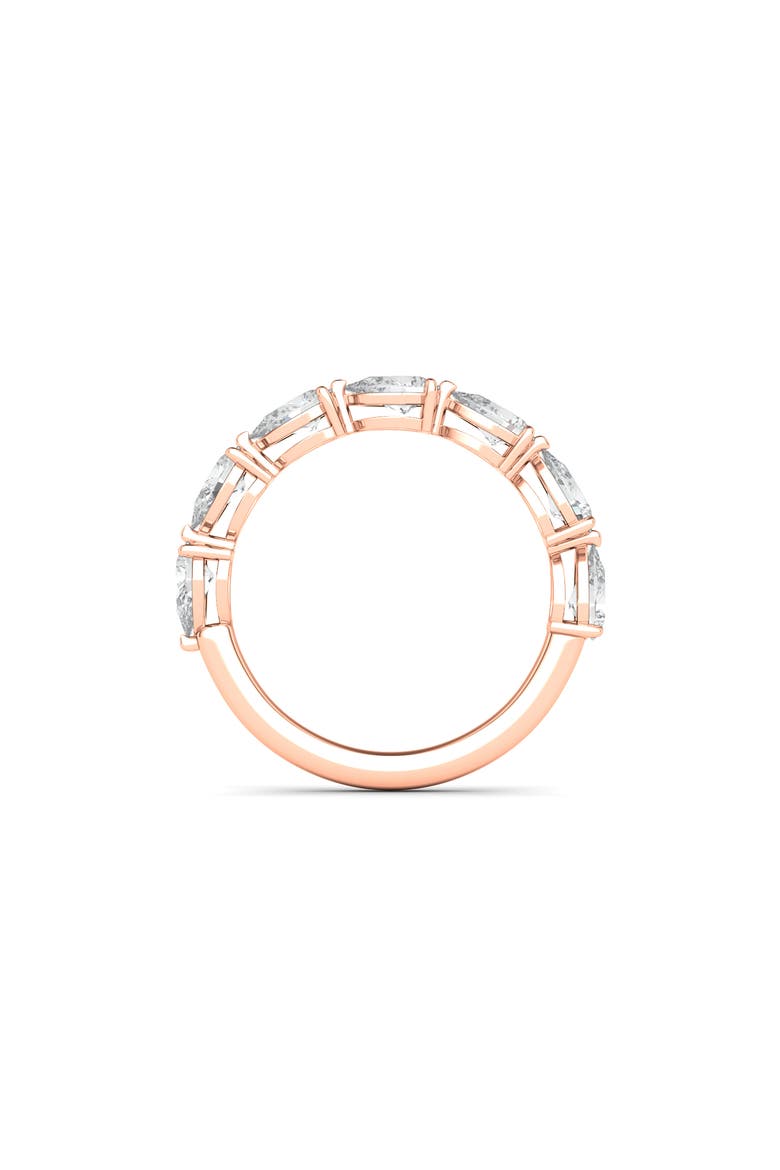 Pear Cut Lab Created Diamond Half Eternity Ring, Alternate, color, ROSE GOLD