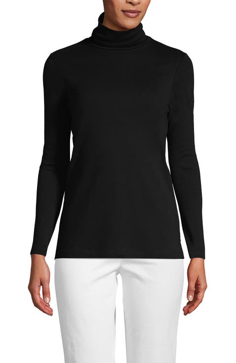 Supima Cotton Fitted Long Sleeve Turtleneck