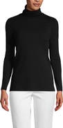 Lands' End Supima Cotton Fitted Long Sleeve Turtleneck