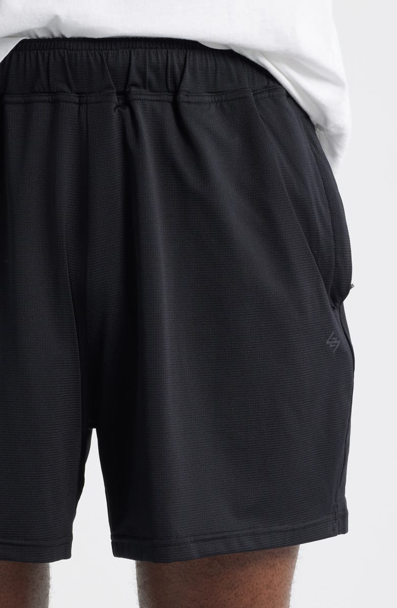 Represent 247 DNA Performance Mesh Shorts, Alternate, color, Jet Black