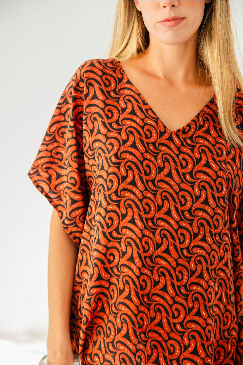 Mini Caftan Angeles, Main, color, Orange