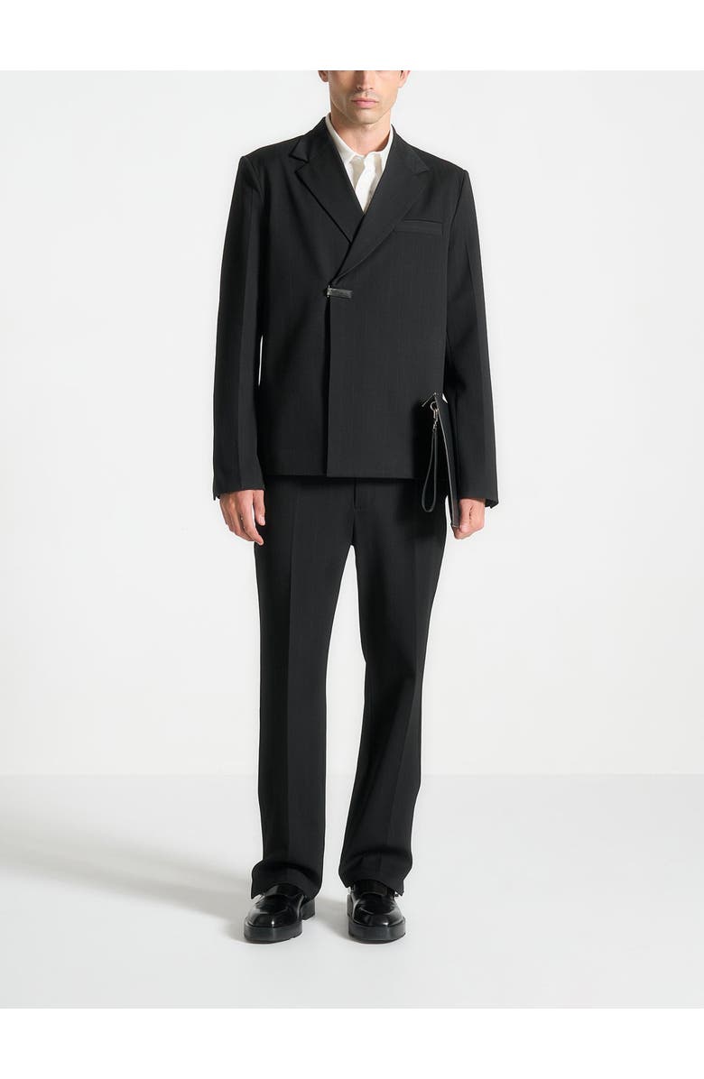 Manière De Voir Tom Slim Fit Tailored Stretch Dress Shirt, Alternate, color, Black