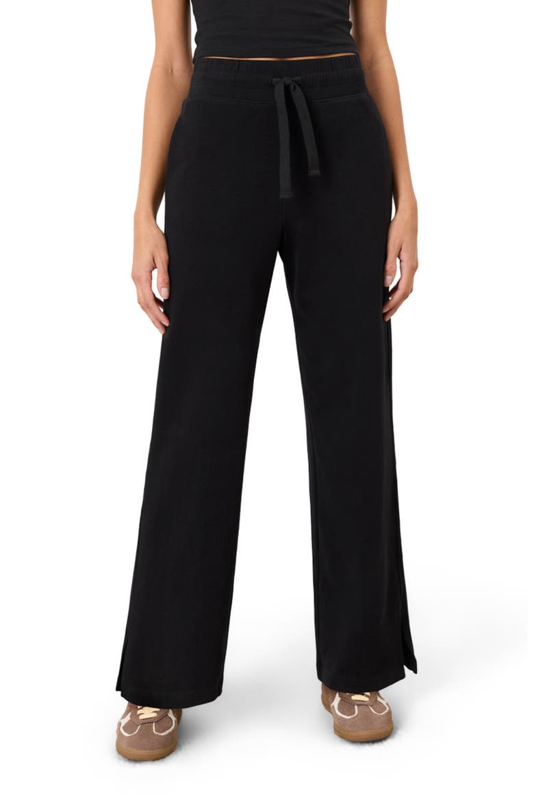 CloudKnit Wide Leg Pant, Alternate, color, Black