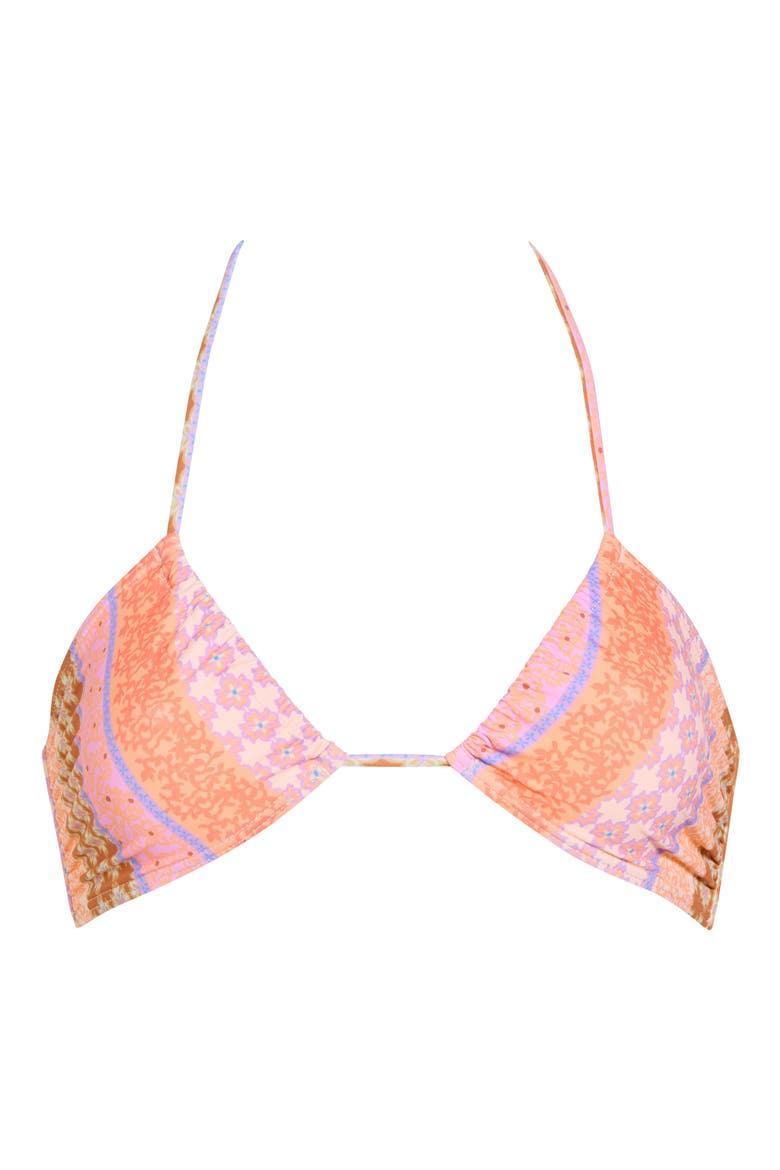 Move Your Spirit Drew Bikini Top, Alternate, color, CORAL MULTI
