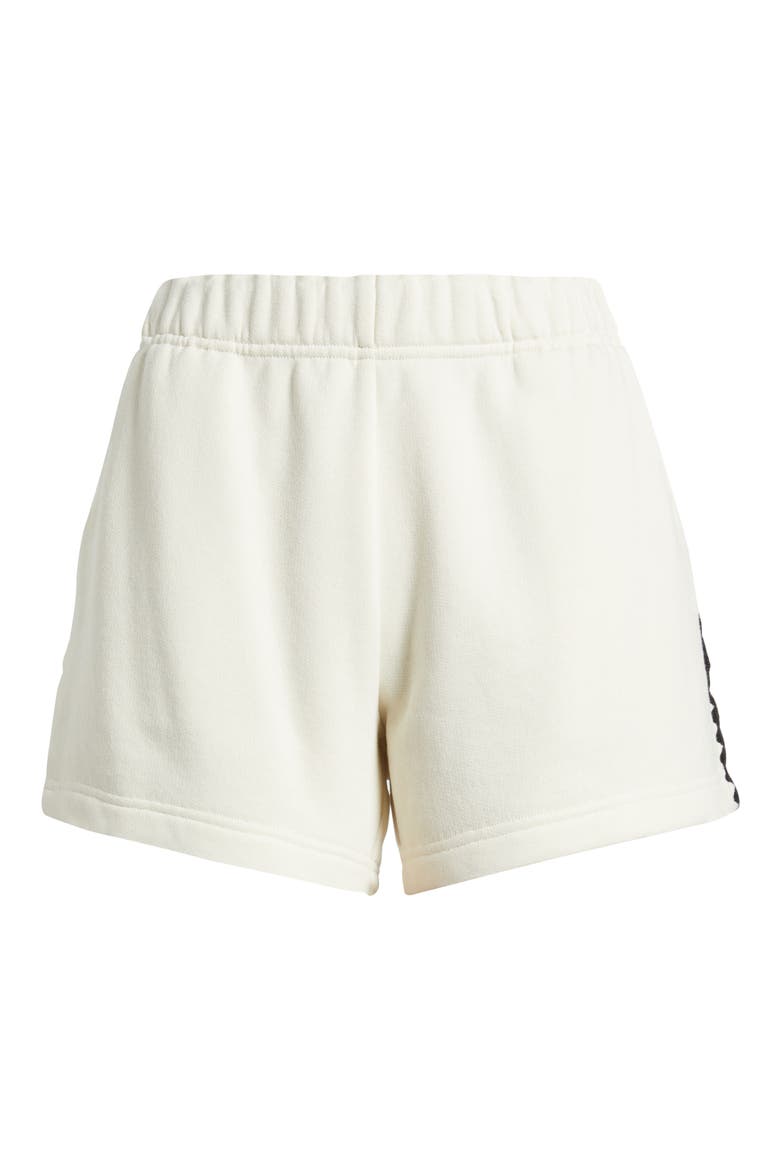 Blanket Stitch Terry Sweat Shorts, Alternate, color, CHALK