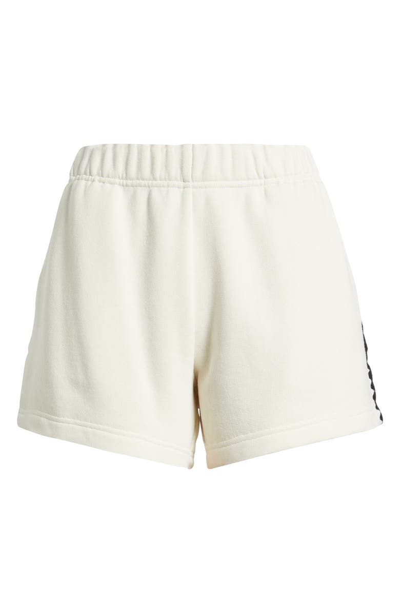 rag & bone Blanket Stitch Terry Sweat Shorts, Alternate, color, Chalk