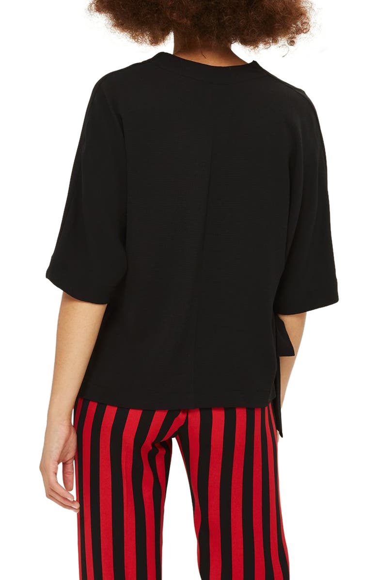 Topshop Side Tie Blouse, Alternate, color, 