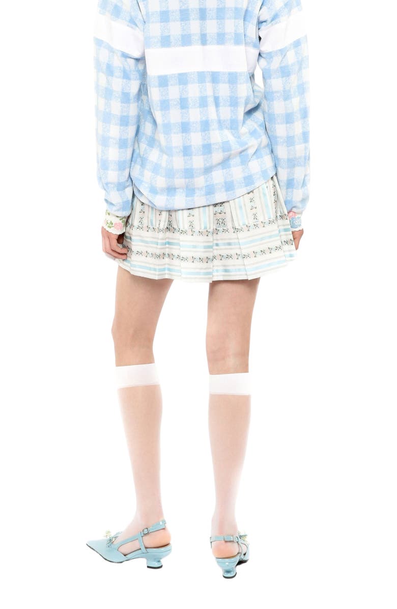 Anna Sui Ribbon Roses Skirt, Alternate, color, White Multi