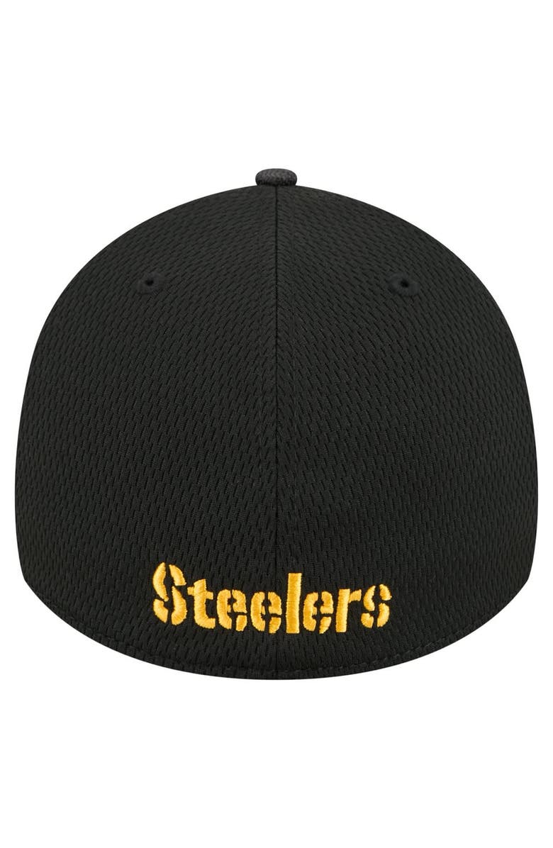 New Era Men's New Era Black Pittsburgh Steelers Visor Hit 39THIRTY Flex Hat, Alternate, color, 