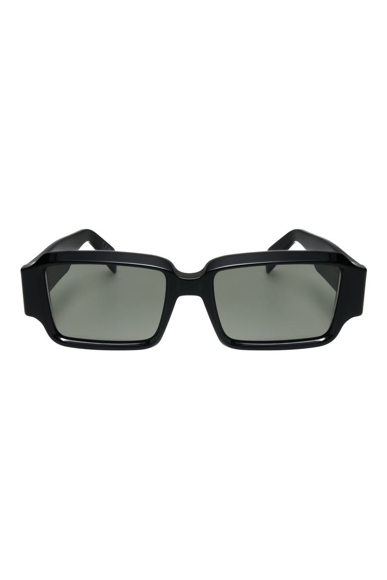 54mm Square Sunglasses, Main, color, BLACK