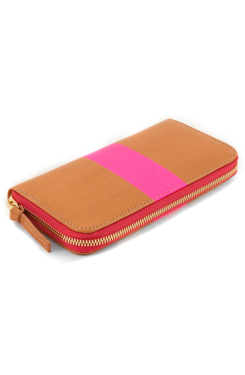 Clare V. Leather Zip Around Wallet, Alternate, color, 