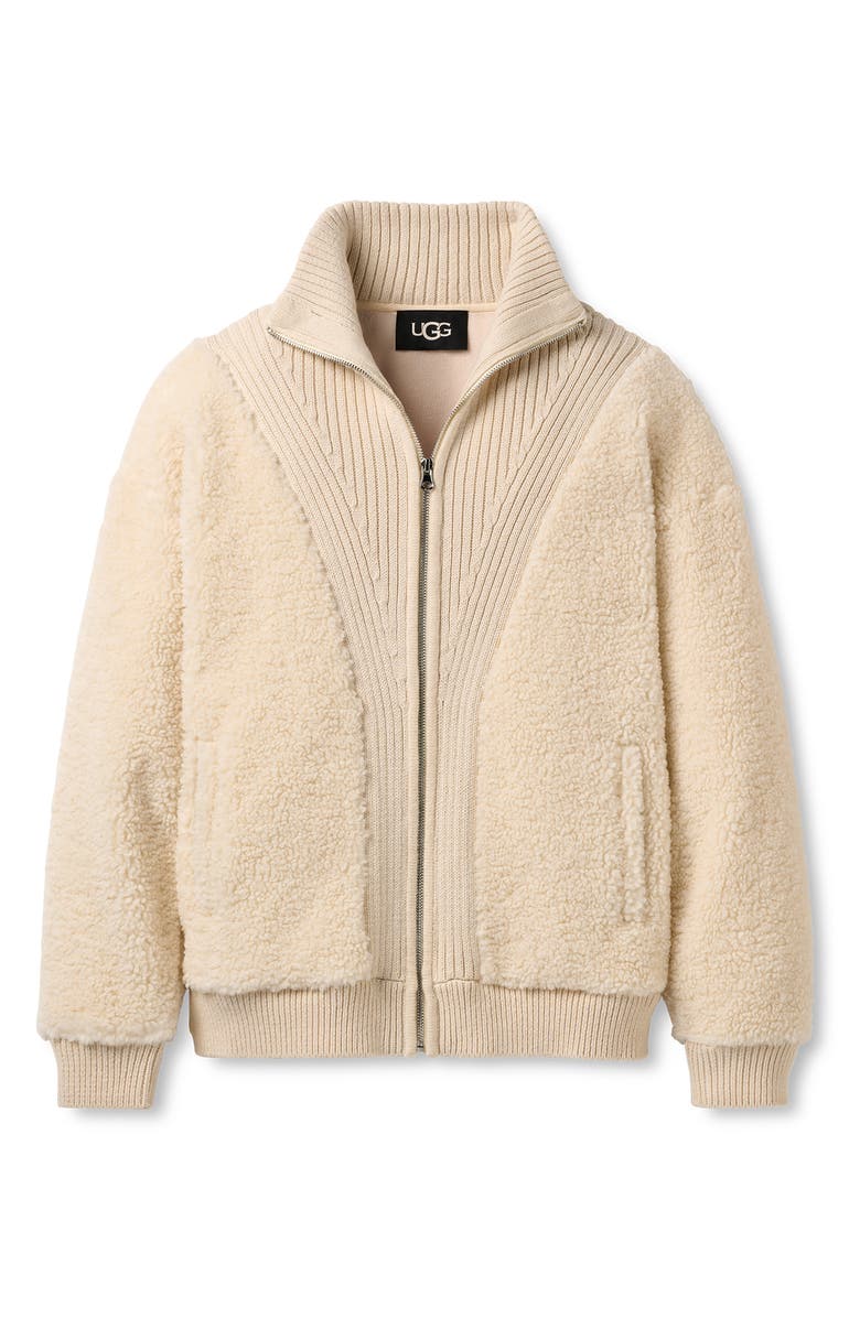 UGG<sup>®</sup> Isannah ChateauKnit Zip Sweater, Alternate, color, Cream