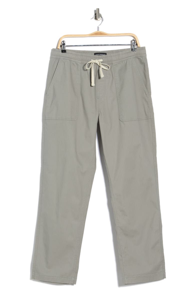 Organic Cotton Dobby Drawstring Waist Pants, Alternate, color, MOON MIST