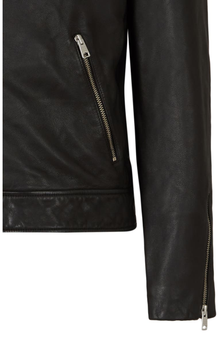 Tyson Leather Biker Jacket, Alternate, color, BLACK
