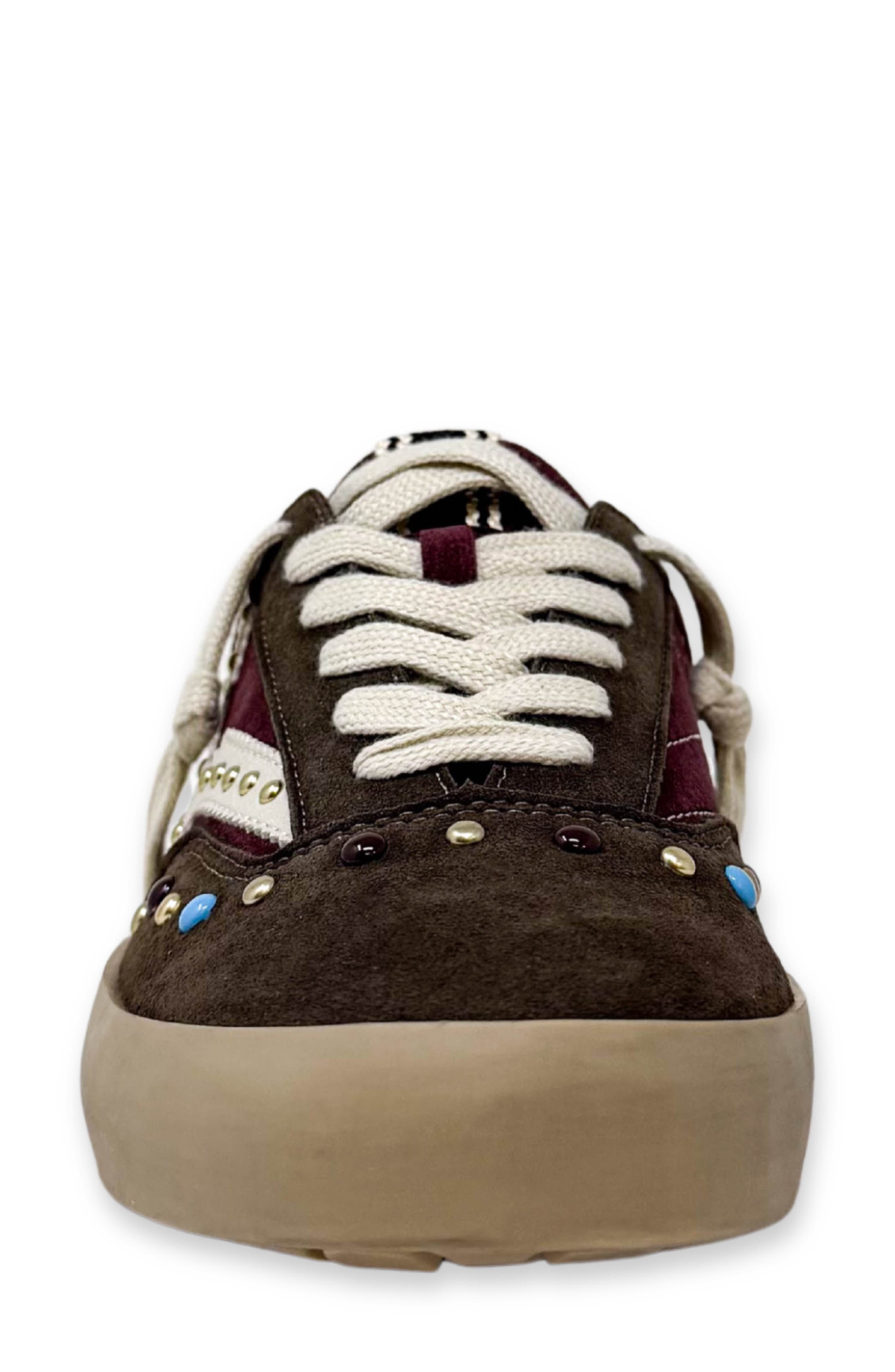 Sierra Sneaker, Alternate, color, DARK RED SUEDE