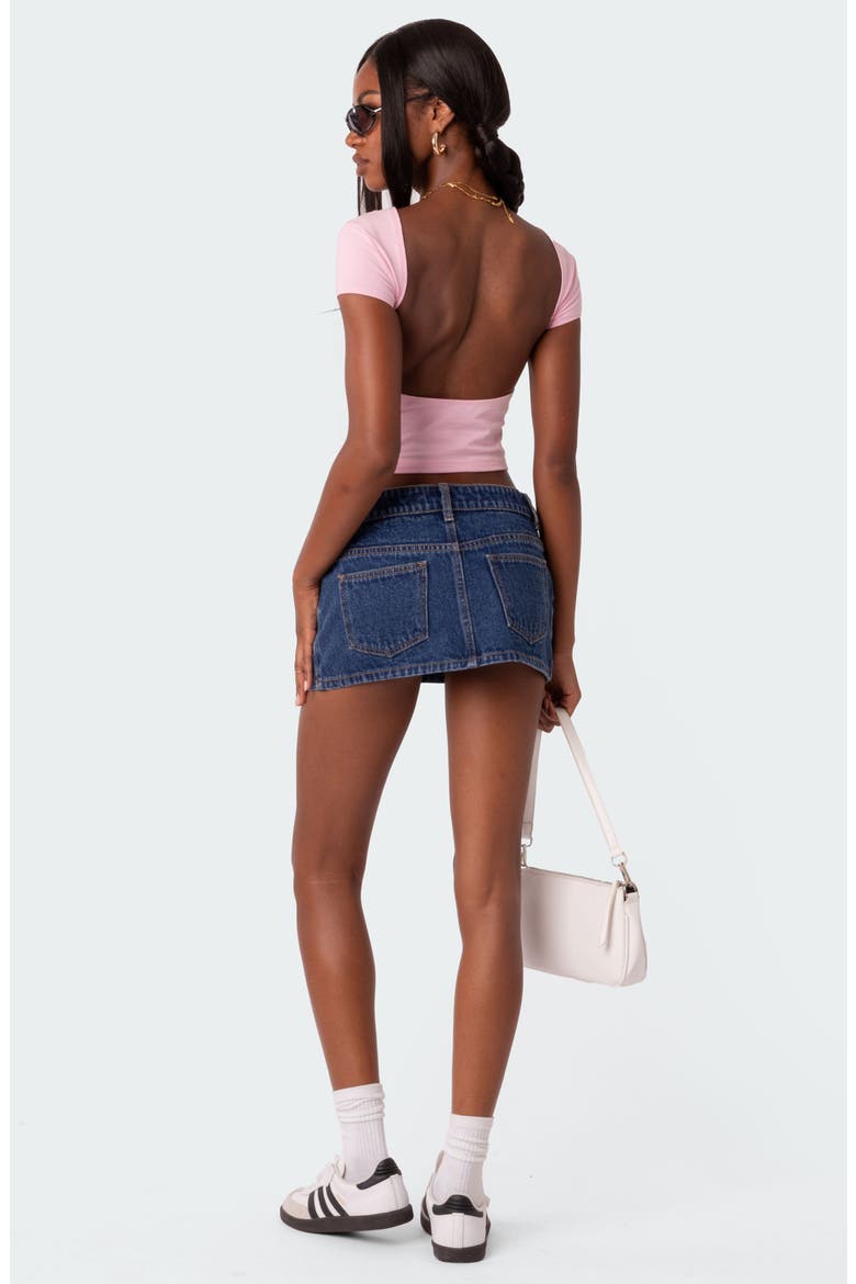 Bambi Open Back Crop T-Shirt, Alternate, color, LIGHT-PINK