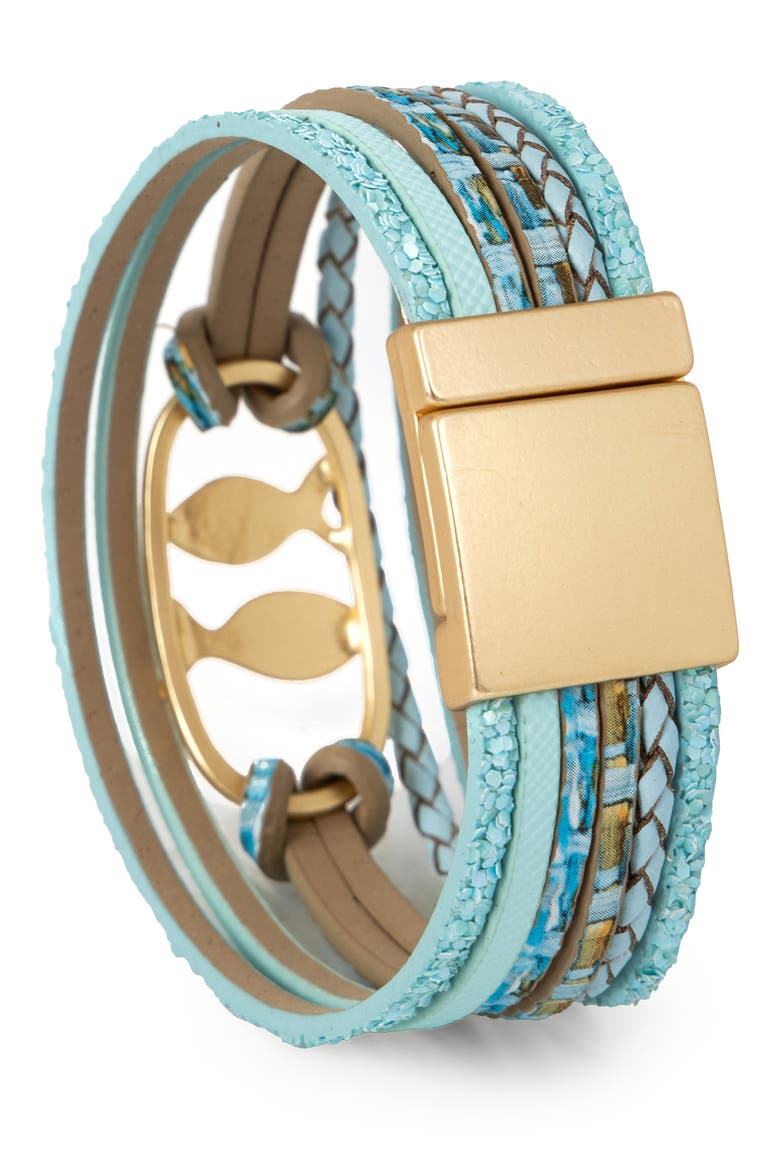 Fish Multistrand Bracelet, Alternate, color, TURQUOISE